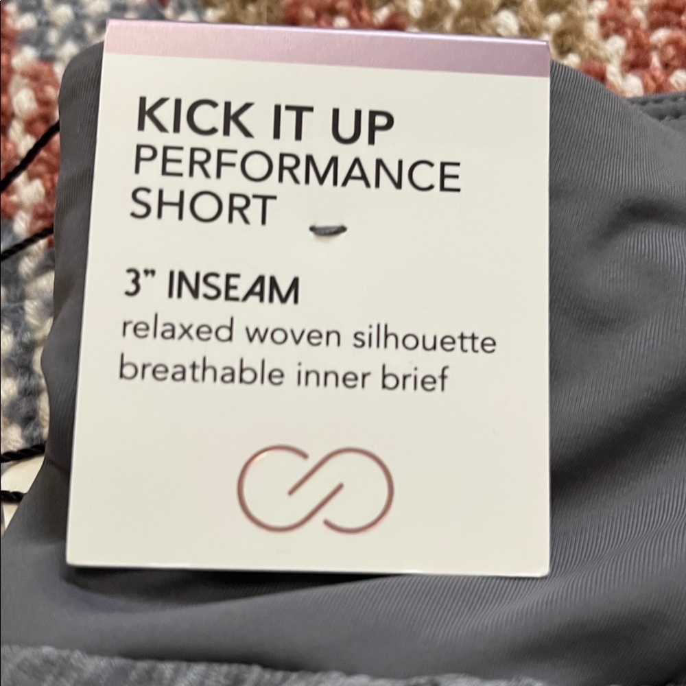 NWT Calia Gray Kick It Up Performance Short 3” inseam Size L - Picture 12 of 12